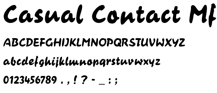 Casual Contact MF font